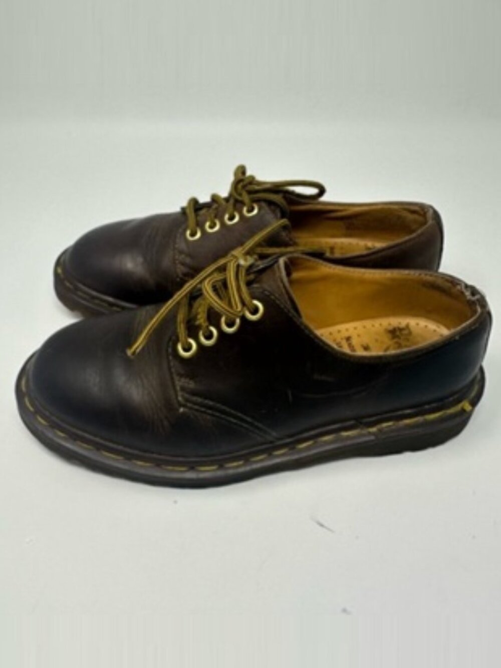 VTG Dr. Martens Brown Leather 1561 Gibson 4 Eye Made in England